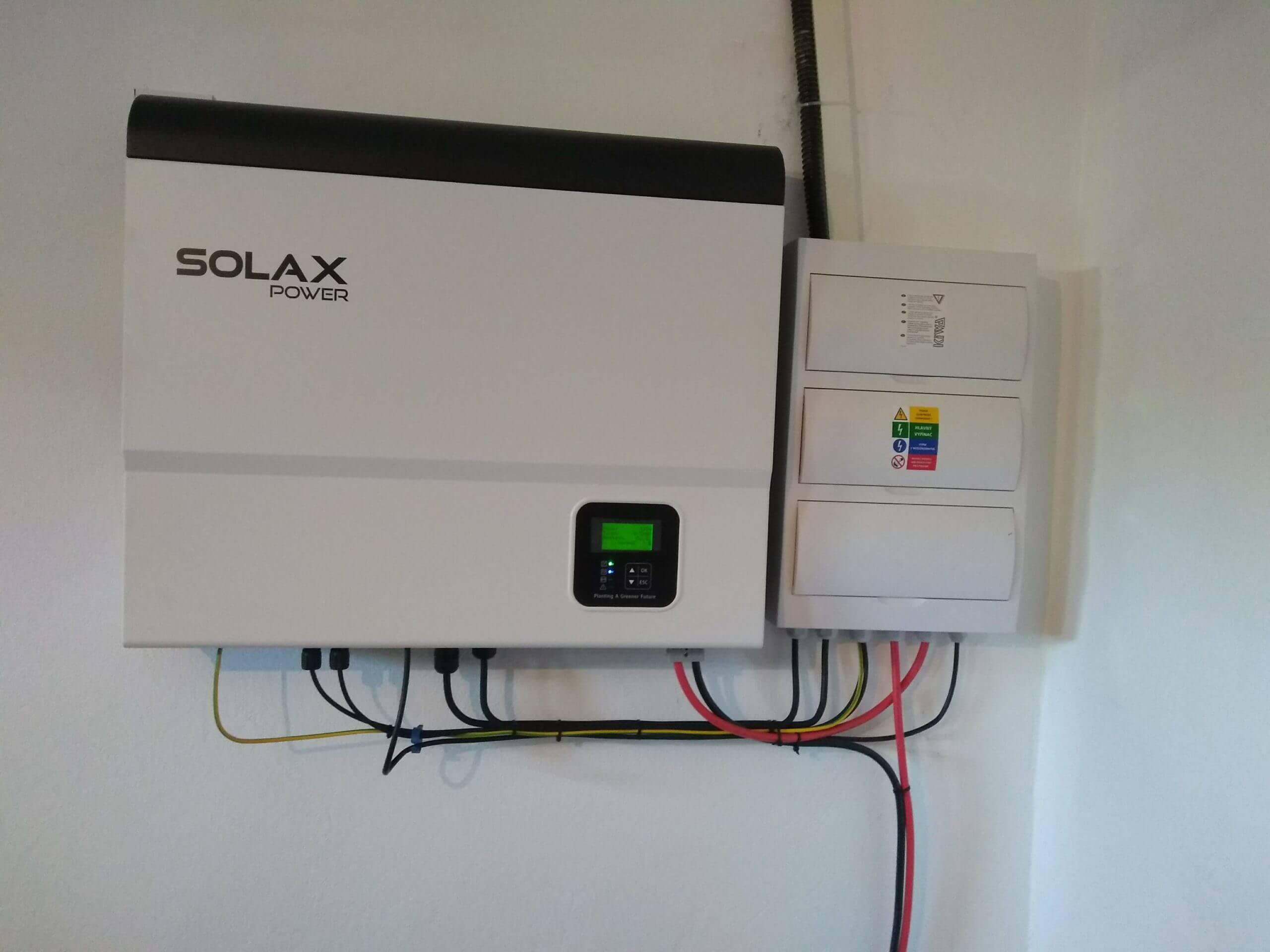 instalacia vykon 4250W so striedacom Solax X5
